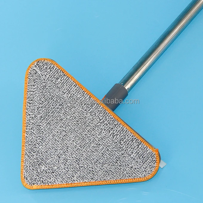 Швабра для окон двойного назначения с регулируемой ручкой утолщенная Влажная и сухая треугольная вращающаяся швабра новый дизайн