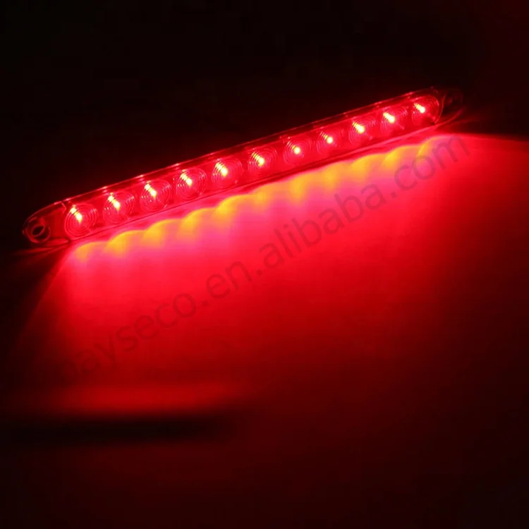1*pcs HST-20410 16' inch 11 LED for Park Stop Turn signals Tail Brake warning Light DOT lamp Red Trailer Truck Light Bar