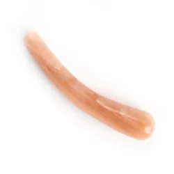 Оптовая продажа, натуральный черный обсидиан, белый нефрит, небольшой изогнутый камень, Кристальный кварцевый массажер, палочки Yoni