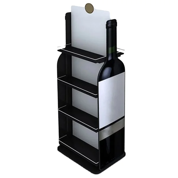 Custom fashion floor standing liquor and wine display cabinet shelf for alcohol