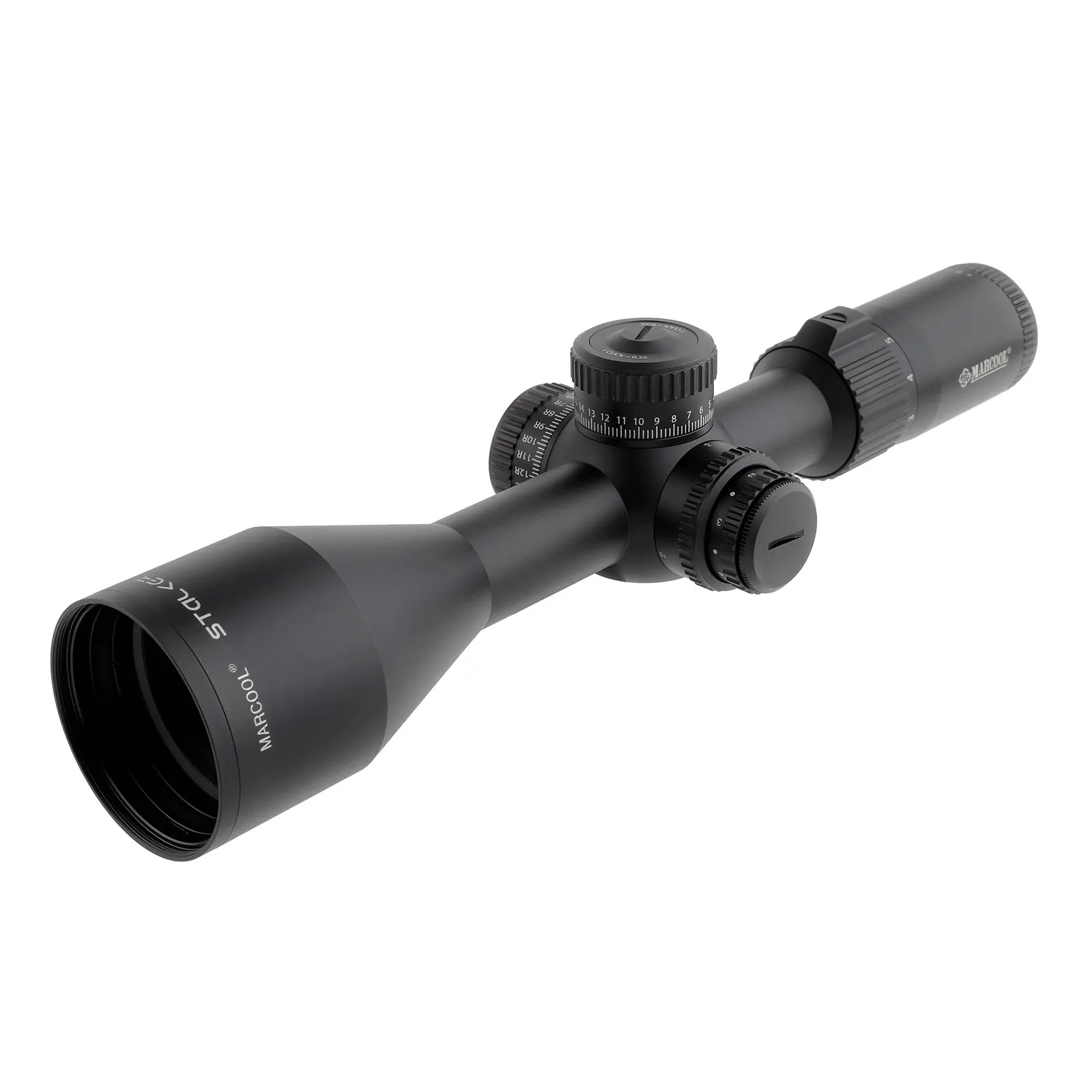 Marcool Stalker ED 3-12x56 SFP Scope Extra-Low Dispersion Glass with Night Vision Red German Reticle 30mm Tube Diameter Hunting