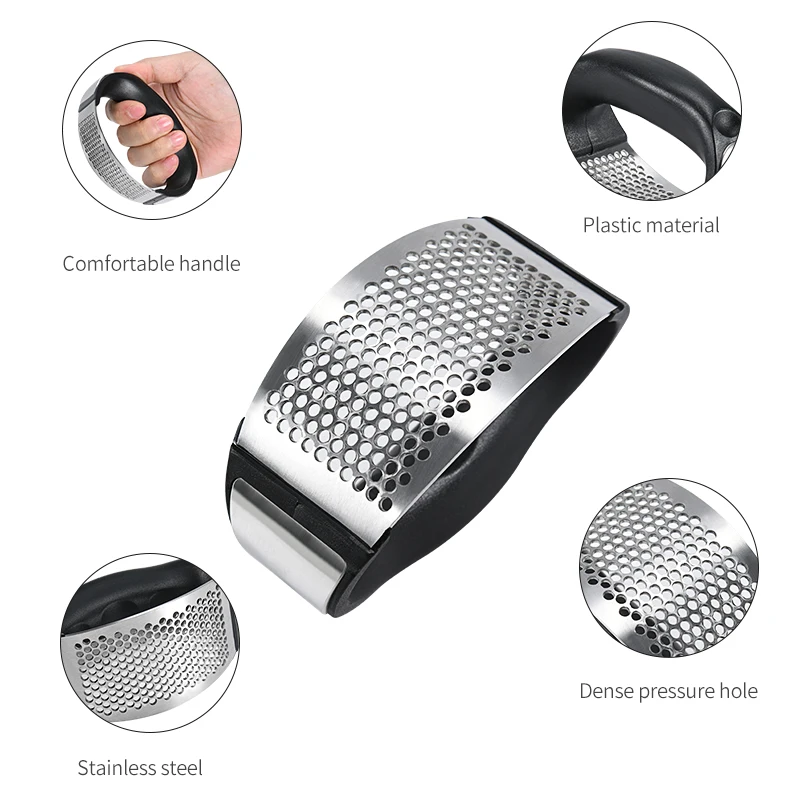 Оптовая продажа пресс для чеснока кухонные аксессуары инструмент измельчитель щетка из нержавеющей стали