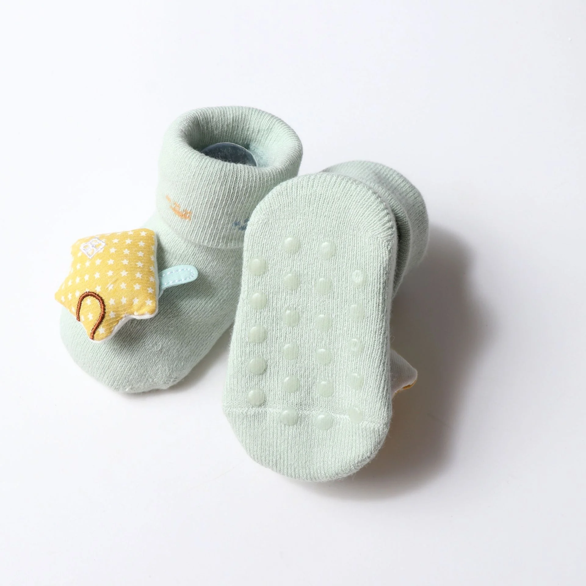 
Anti slip gripper kids rubber sole girls organic cotton korean kids socks 