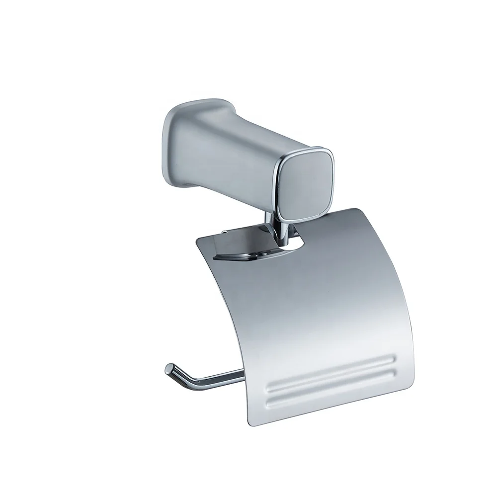 Bathroom Roll Dispenser Wall-mounted Round Full Chrome Stainless Steel Toilet Paper Towel Holder With Waterproof Board