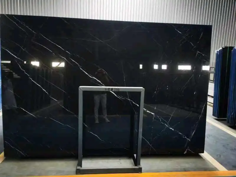 High Quality China Black Nero Marquina Marble With White Veins the most cheapest black marble  floor tile cladding tile stair
