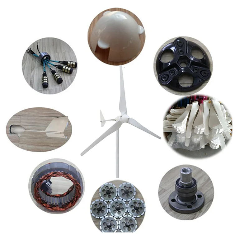 House use 24V 48V wind turbine 3 phase generator 800w 1000w horizontal type wind turbine with CE certification