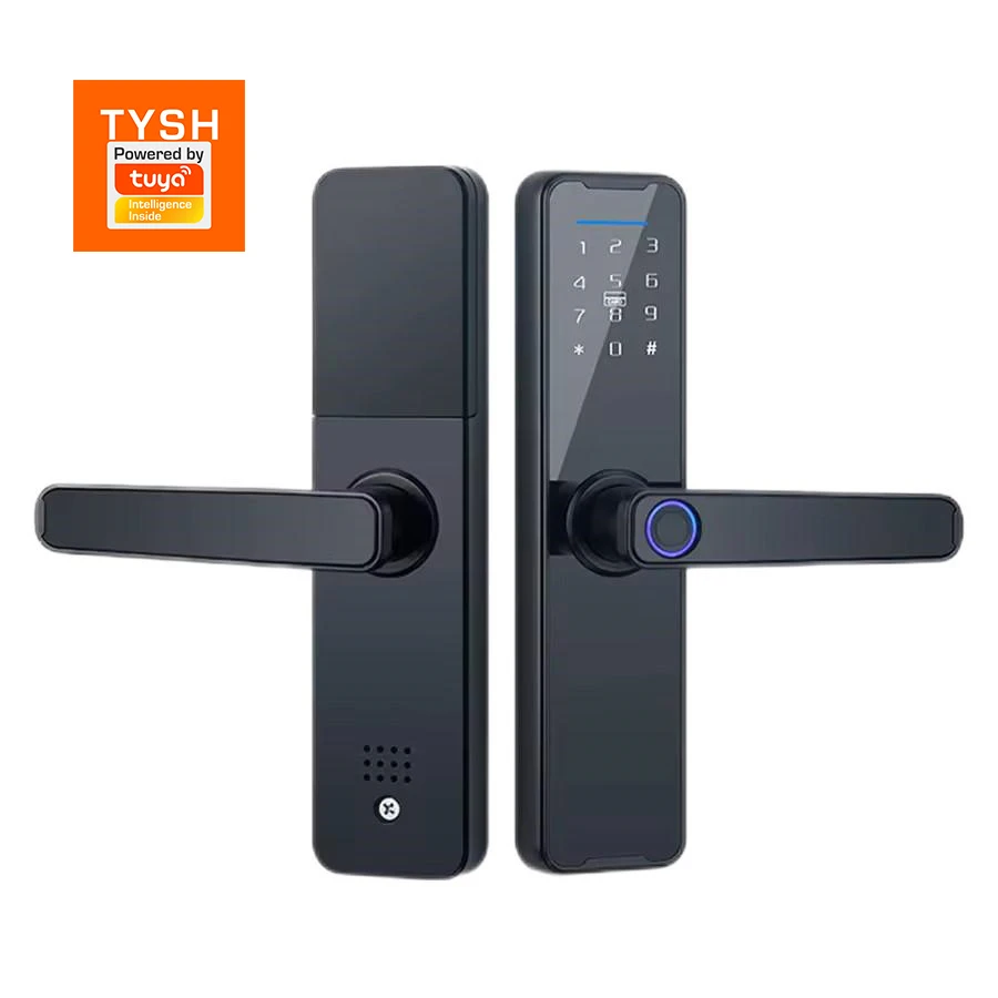 Tuya WiFi Bluetooth Lock the smart door Fingerprint Password Handle lock Apartment/Hotels Security