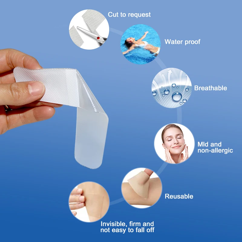 Factory Hot Sales Medical Gradetransparent Scar Removal Silicone Gel Patches Scar Removal Patch