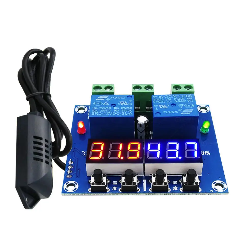 High precision dual output automatic constant temperature and humidity controller XH-M452 temperature and humidity control modul