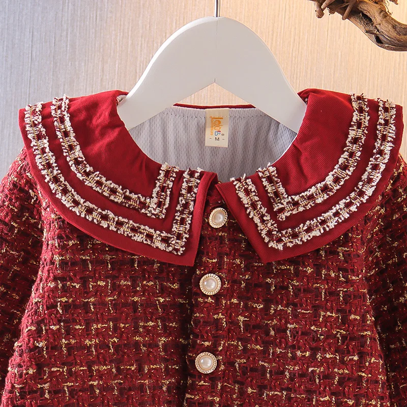 Kids Bowtie Casual Outfits Baby Lovely Suits for 1-4 YearY Girls Princess Patchwork Dress 2023 New Fashion Party Costumes