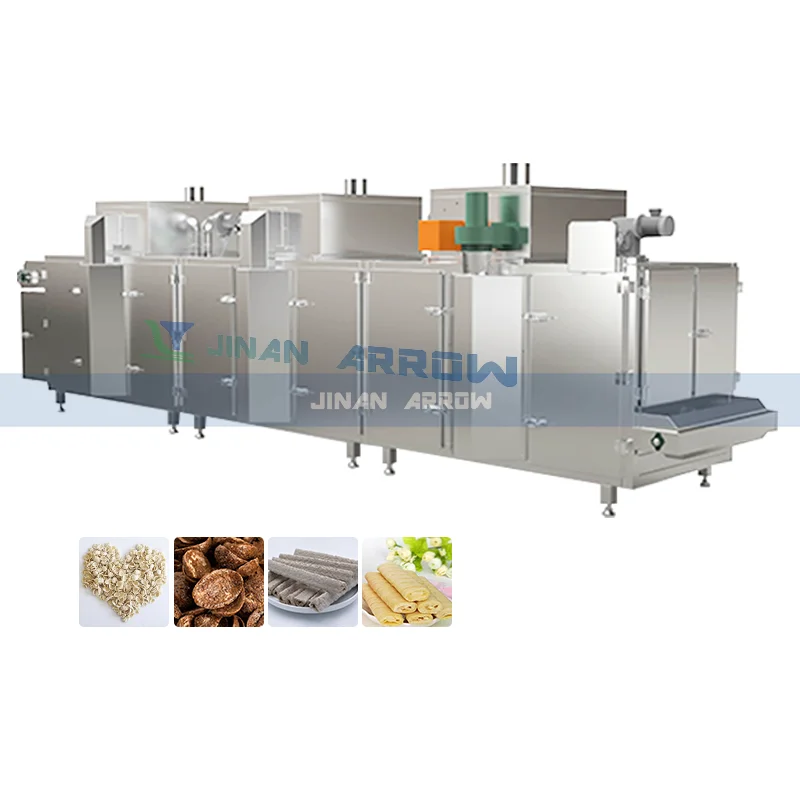 high quality corn puffed snacks corn flakes breakfast cereal combined dryer machine Baking Oven