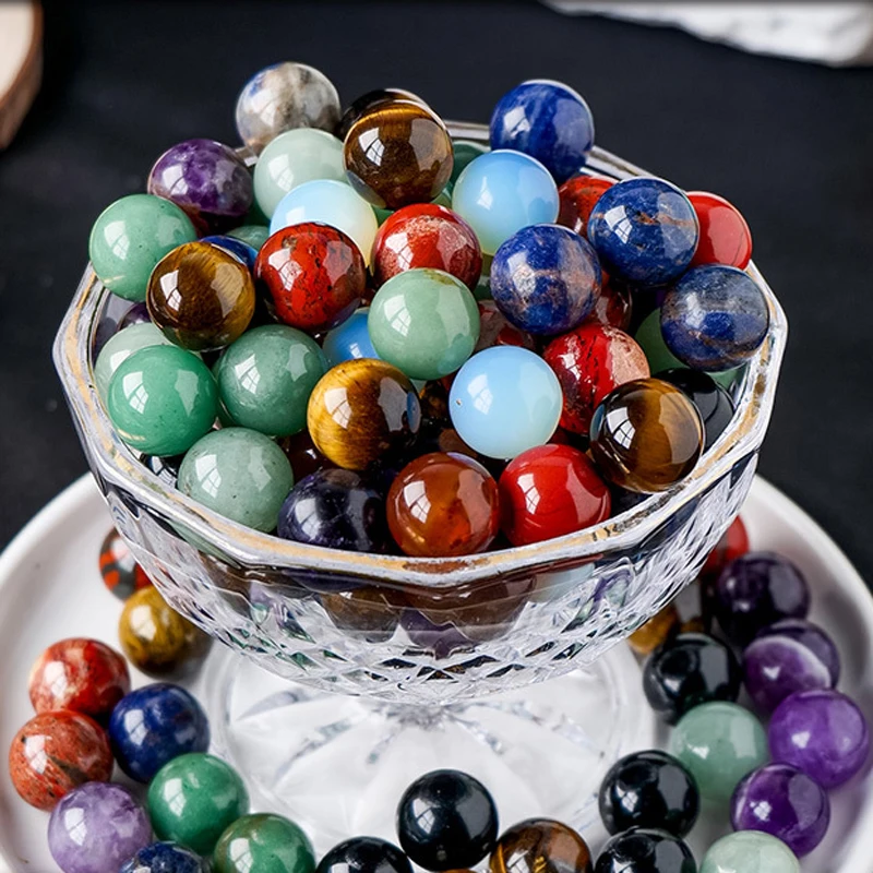 Wholesale 16mm polished fengshui healing stones rose quartz balls mini crystal spheres