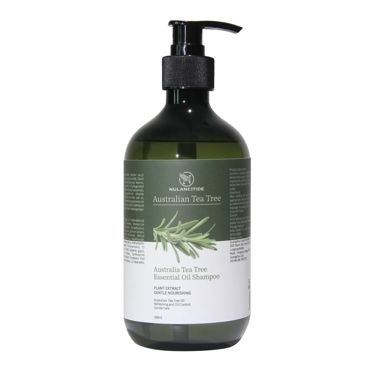 Tea Tree Oil Control Shampoo Hair Care Products Hair Loss Rosemary Organic Ginger Mint Oil Hair Growth Shampoo For Men And Women