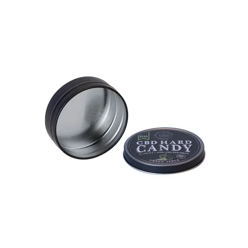 Candy tin with valve round candy tin case  candle tin can  container
