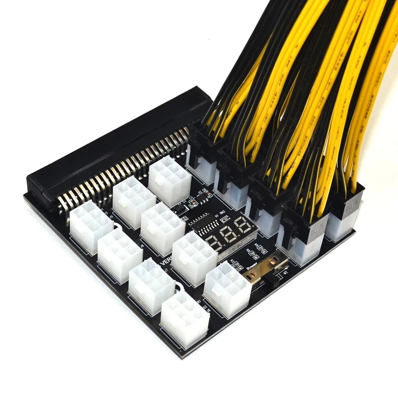 PCI-E 17x 6-контактный преобразователь блока питания для печатной платы преобразователь платы 12 В