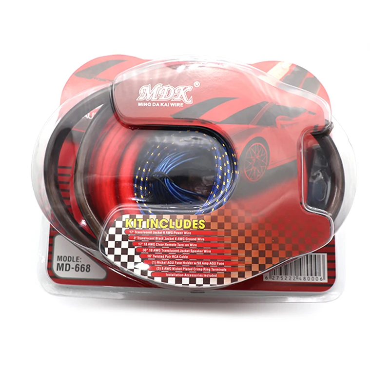 Car Audio Wire Wiring Amplifier Subwoofer Speaker Installation Kit 0GA Power Cable