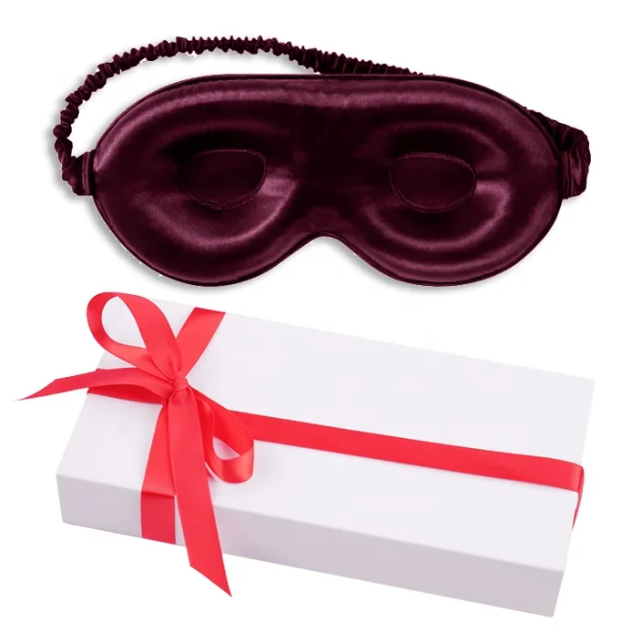 Custom LOGO Luxury 100% Silk Eye Mask Silk Sleep Cover 3D Eye Mask Eyeshade 3d silk eyemask