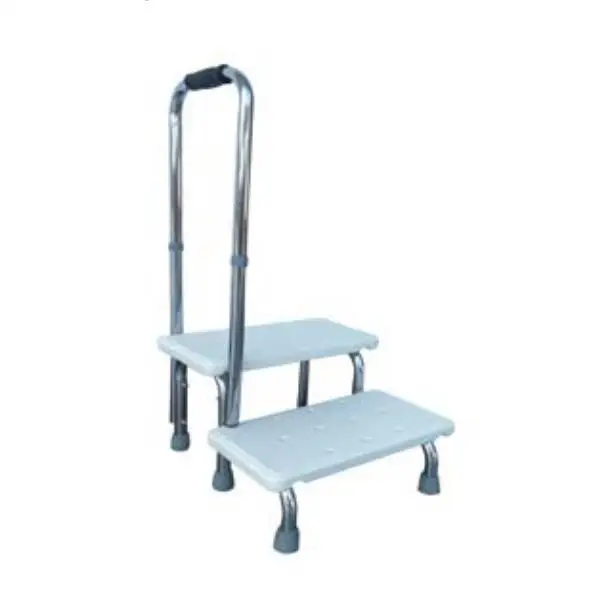 BQ-602BLightweight Portable Bath Kick Non-Slip Foot Steel Safety Feet Step Stools with Handrail