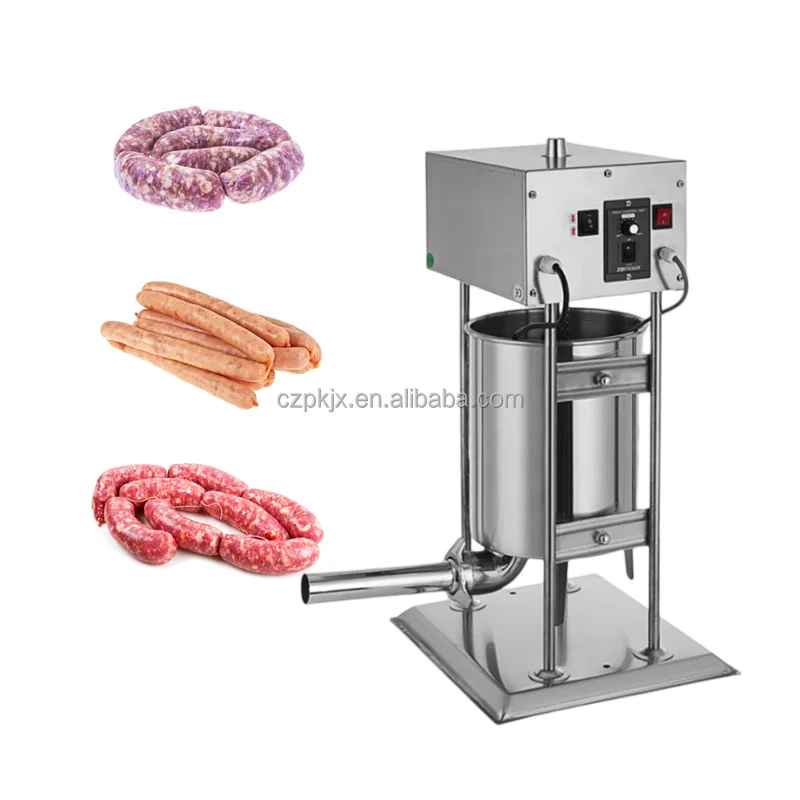 Electric 25L Stainless Steel Variable Speed Vertical Meat Sausage Filler Sausages Maker Machine With 4 Filling Funnels