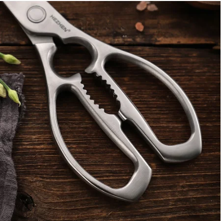 Steel Multifunctional Kitchen Scissors Walnut Scissors Sharp Kitchen Accessories Household Scissors