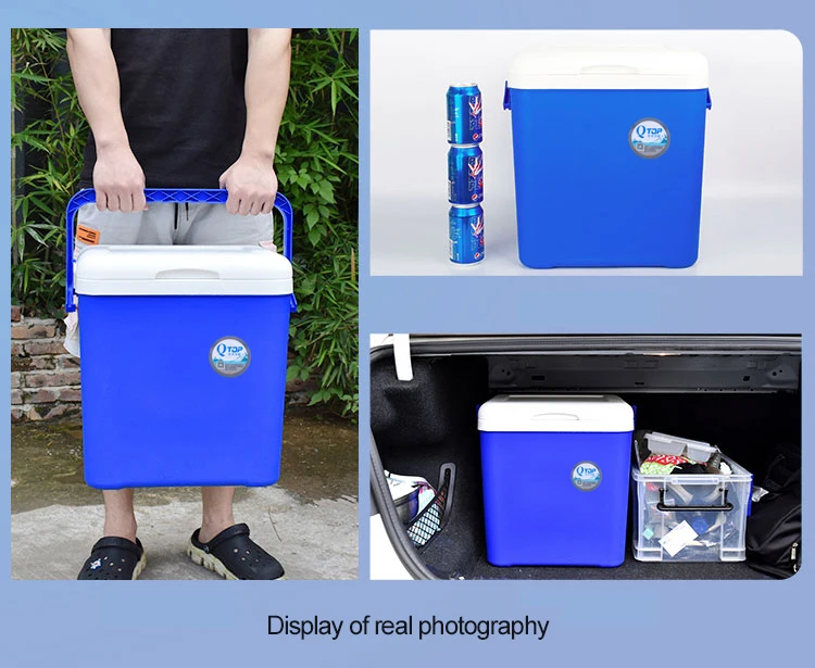 26L plastic large custom cooler plastic can beer insulated food box ice chest cooler box for outdoor fishing