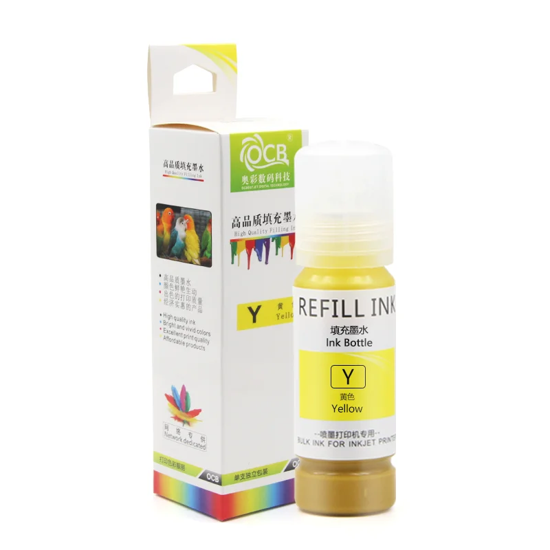 Ocbestjet New Packing For Epson 003 Ink Compatible 001 002 102 105 502 504 Refill Dye Eco Tank Ink For Epson 003 Ink Bottle