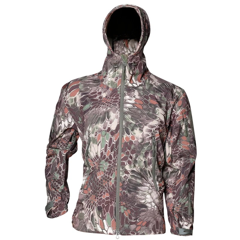 ESDY Outdoor Hoodie Sports Hiking Uniform Shark Skin Waterproof Soft Shell Tactical Jacket Hunting Clothes