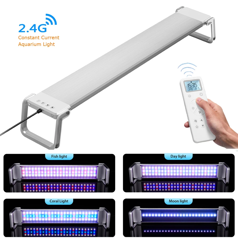 High Quality Remote Control Fish Tank Lights Simulation Sunrise Sunset Dimmable Saltwater Aquarium Light for Coral Reef Light