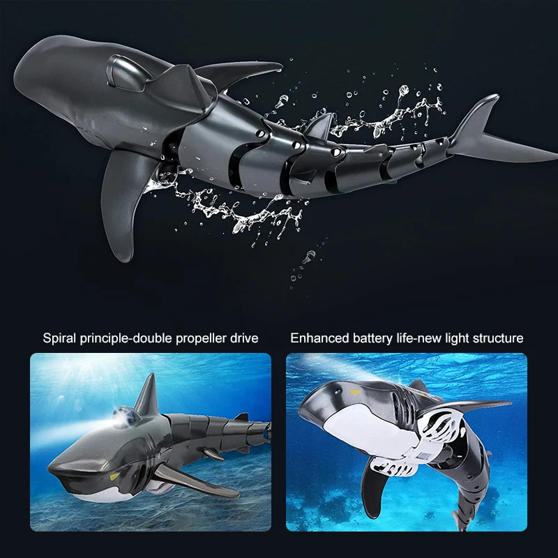 Small Size Underwater Robot Electric Animal Swimming Pool Shark Remote Control Swim, Shark Boat, RC Shark