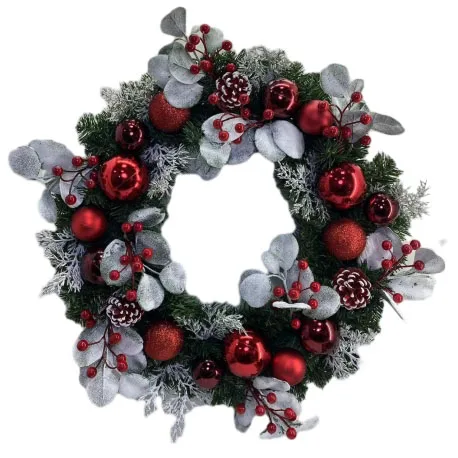 Senmasine 40cm 50cm christmas door wreath for winter xmas holiday festival hanging decoration artificial wreaths