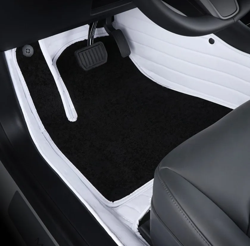 2022 car floor mat tesla y model cluster for The inner side is heightened and the overall protection is bright