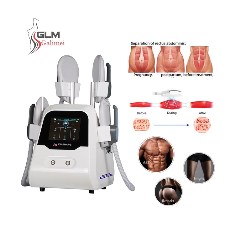 EMS sculpting 4 or 5 Handle Emslim Slimming RF Electromagnetic for Body Building ems sculpting machine