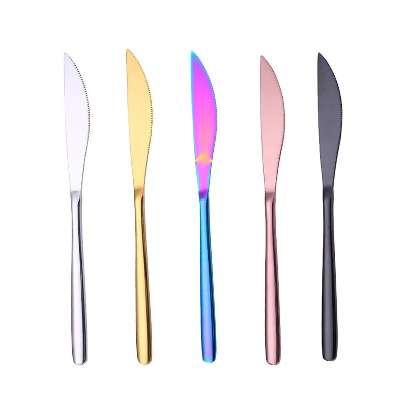 Thickened Stainless Steel Dinner Knives Table Knife for Dessert and Steak Heavy Duty