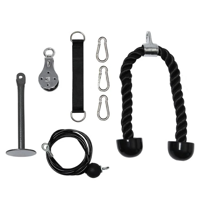 Triceps Trainer Wire Rope Pulley cable fitness kit home fitness equipment DIY Fitness Lift Pulley Cable System