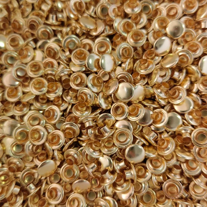 Solid Brass double face rivet tubular rapid metal Rivet leather rivet