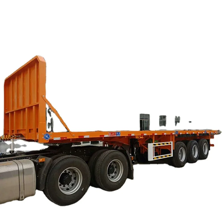 Best Price Semi Trailer Side Door 3/4 Axles Flatbed Semi Trailers For Sale