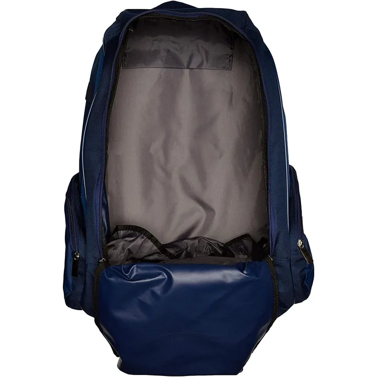 Custom Baseball Softball Equipment Bat Backpack Bag Holds 2 Bat Sleeves With External Helmet Holder and Shoe Compartment