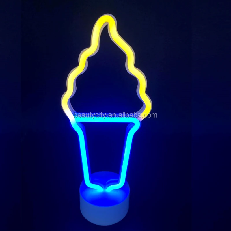 Custom Outdoor Wall Light Ice Cream Shape Led Neon Lights Night Lamp For Home Club Room Wedding Decoration Neon Sign