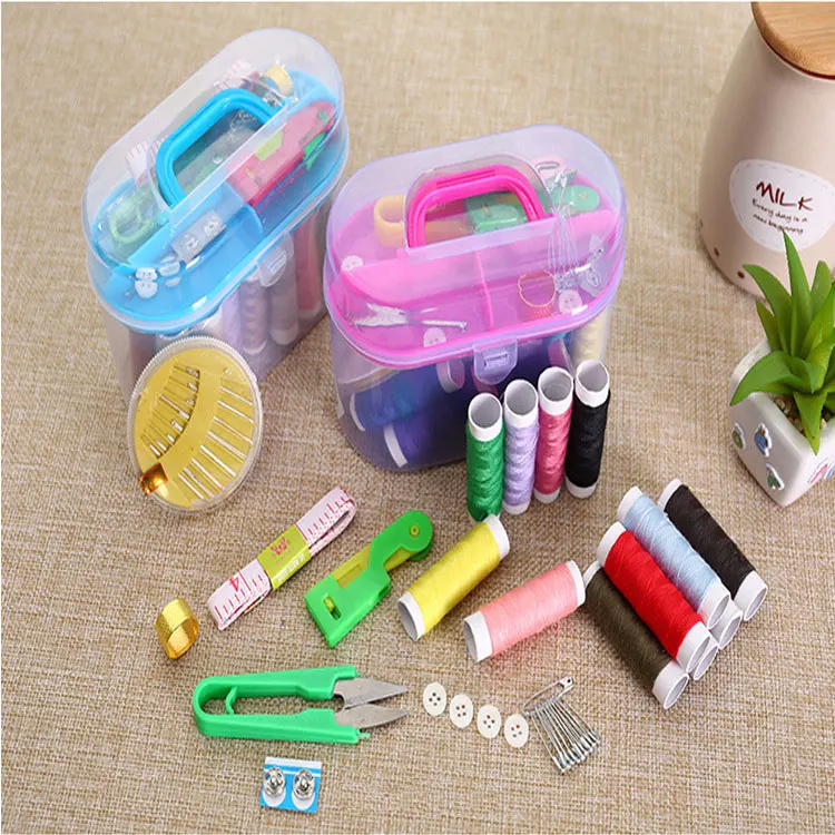 Superior plastic sewing box with needle and thread for Adult sewing tools kit