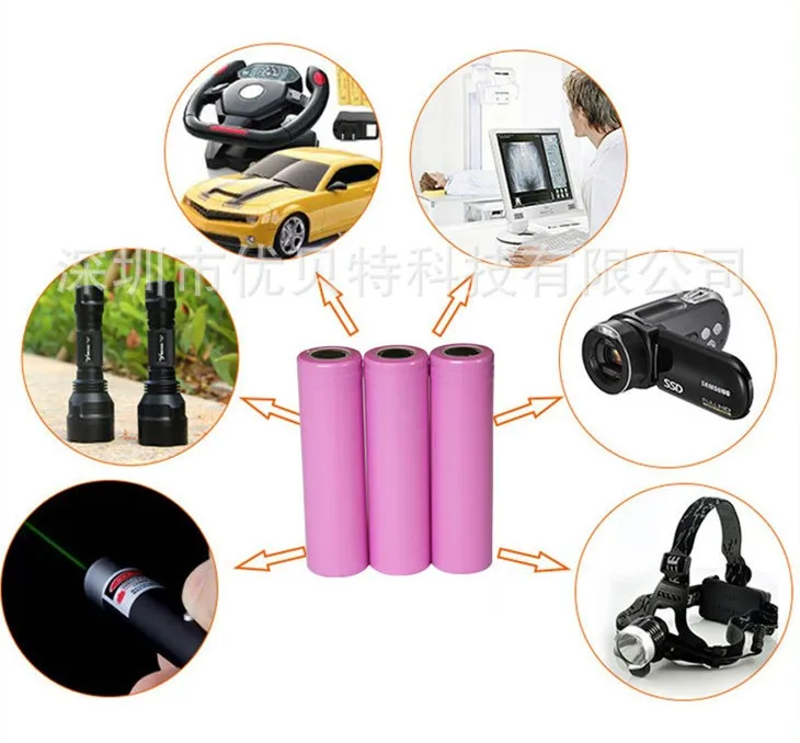 Шэньчжэнь производитель перезаряжаемый литий-ионный 18650 1S1P 3,7 v 2000mah hongli Аккумулятор для лампочки