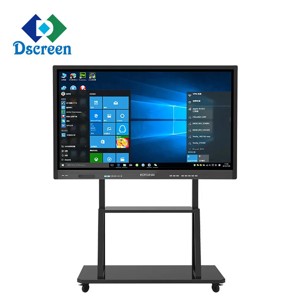 Factory Price 55/65/70/75/86 inch interactive whiteboard/smart board with OPS PC and whiteboard software for teaching