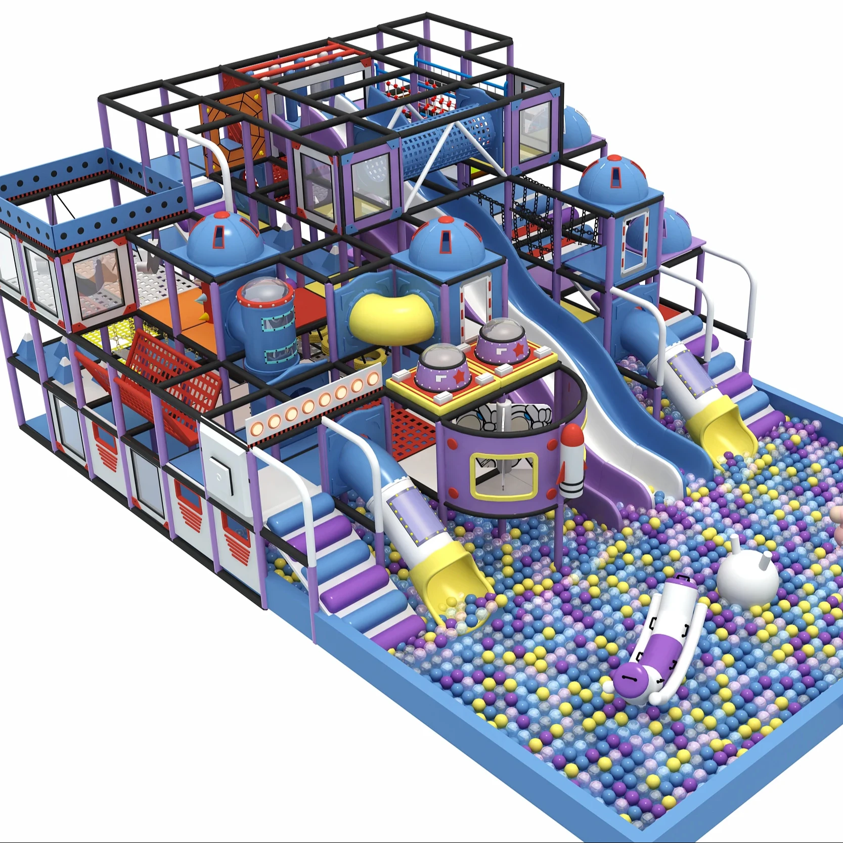 Most popular maze park children kids games indoor play ground castle playground equipment big slides