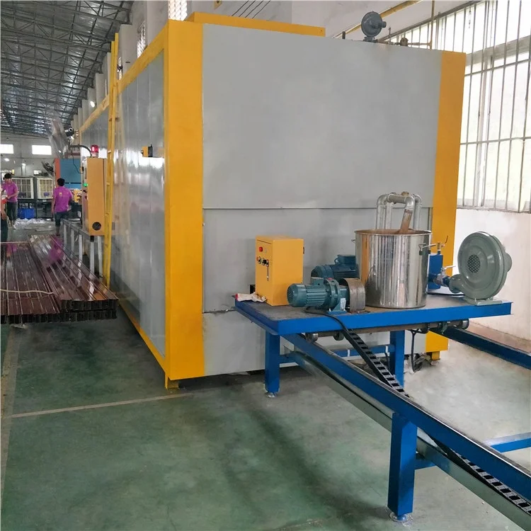 aluminum profile wood grain heat transfer machine with wood paper or wood film