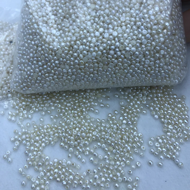 wholesale 2-2.5mm natural flatback pearls half round,good luster,clean surface,very round face