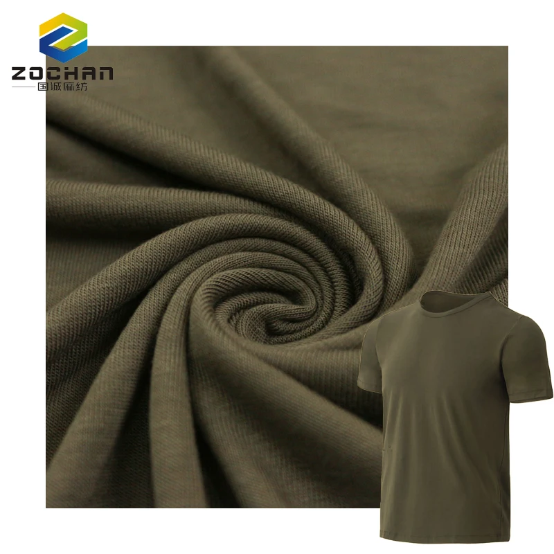 Organic fabric pure bamboo 100% Bamboo single jersey knitted wicking fabric for summer clothing