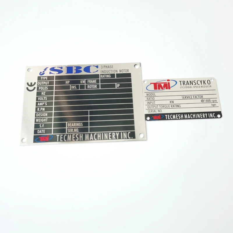 aluminum electrical highlight door nameplate brand equipment corrosion stamping metal nameplate