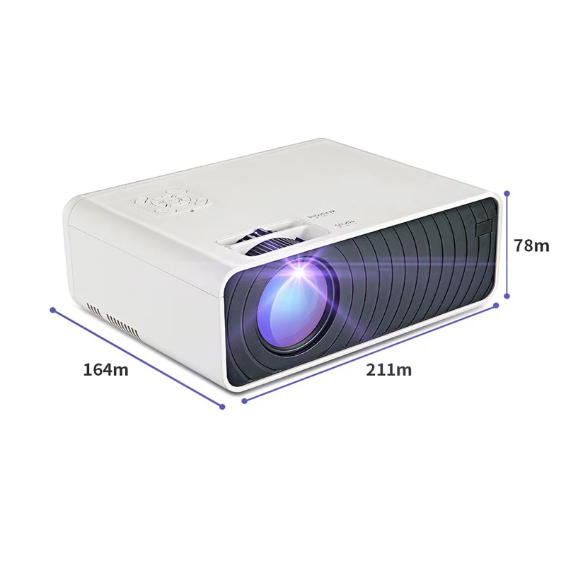 
2021 latest 720P home entertainment LED support 4K 1080p projector for Android WiFi version 