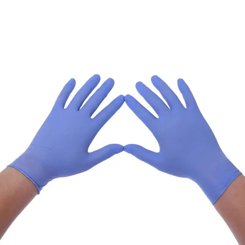 9 Inch Nitrile Gloves Powder Free AQL 1.5 Blue Nitrile Gloves for Cleaning Disposable Multi-Purpose Nitrile Gloves
