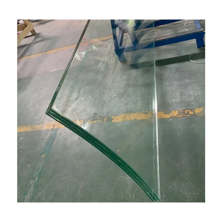 17.52mm curved laminated glass 8 1.52 8 ESG clear low iron PVB SGP film bend tempered interlayer glass price per square meter