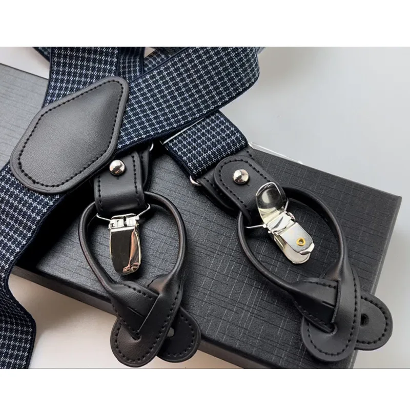 2024 оптовая продажа классические модные мужские металлические подтяжки с принтом на заказ для мужчин регулируемые эластичные зажимы